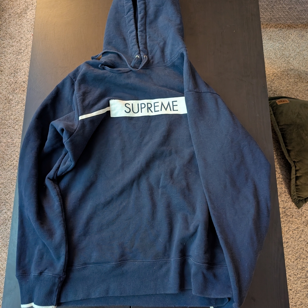 Supreme Dark Blue Hoodie for Men